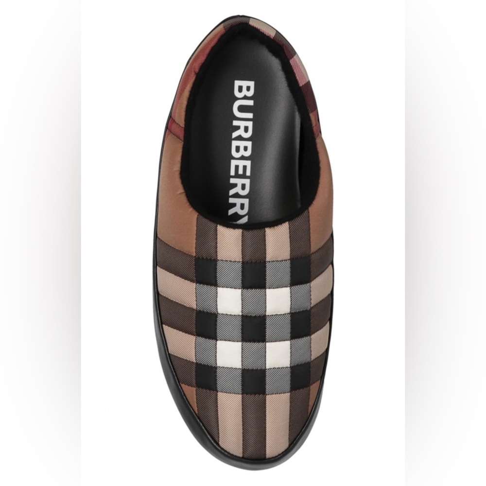 New Authentic BURBERRY SLIPPERS AND CLOGS MEN FABRIC BROWN BIRCH